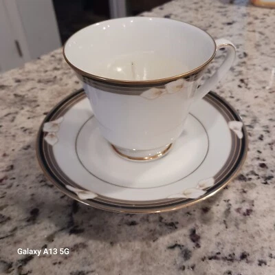 Juego de platillos taza de té Noritake Ellington 3691 VELA legendario nuevo Foto 1 de 4