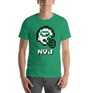 New York Jets NES NY Football Helmet 8-bit Tecmo Super Bowl Tee Vintage T-Shirt - Picture 1 of 9
