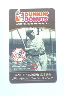 2008 Dunkin Donuts Card. BABE RUTH. House That Ruth Built. New. Global shipping. - Image 1 of 2