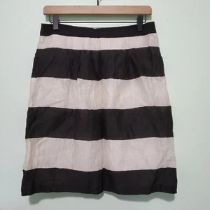 Ann Taylor Loft Linen Blend Pencil Skirt Striped Sized 6 - Picture 1 of 6