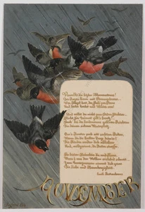 "November"" von Seyfried, Öl auf Papier, 1883" - Bild 1 von 3
