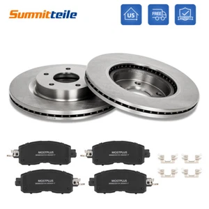 Rotores de freno de disco delanteros y pastillas de freno de cerámica para Nissan Altima 2013-2023 296 mm - Imagen 1 de 15