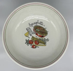 Himark Large Spaghetti Bowl Pasta Serving Bowl Made In Italy Graphic Cottagecore - Picture 1 of 12