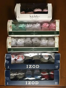 Elección de calcetines de bebé de diseñador IZod Laura Ashley Nicole Miller NUEVO - Imagen 1 de 21