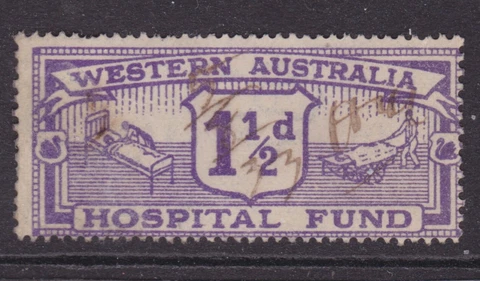 WEST AUSTRALIA 1941 HOSPITAL FUND 1 1/2d Violet FINE USED  (NG13) Cover