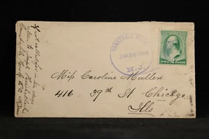 New Jersey: Constable Hook 1888 #213 Cover, Purple CDS, RARE DPO Hudson Co - Picture 1 of 2