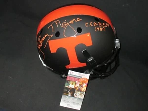 JOHNNY MAJORS SIGNED TENNESSEE VOLUNTEERS VOLS HELMET w/CFBHOF1987 JSA COA PROOF - Picture 1 of 7