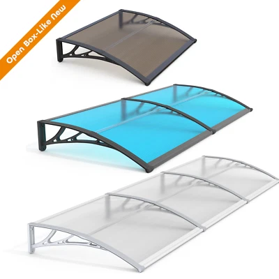 GUANSU-CN Window Door Awning Canopy for Doorways Patio Balcony Shade Polycarbonate Sheet