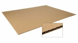 Brown Corrugated Cardboard Sheet 3mm Thick 250 x 353mm (Pack of 20) - Free P&P - Picture 1 of 3