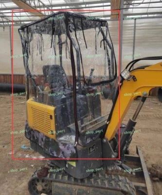 Mini excavadora cubierta de coche toldo cálido PVC engrosado a prueba de viento para Yanmar 35 Foto 1 de 4