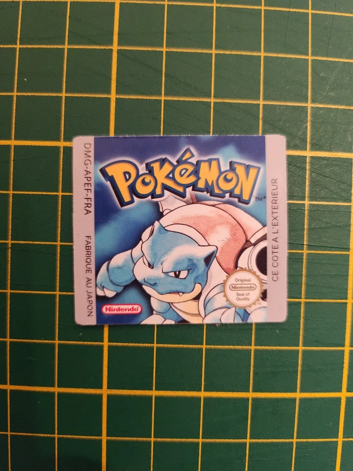 Stickers - Etiquette De Remplacement Pokemon Version Bleue  - Photo 1/1