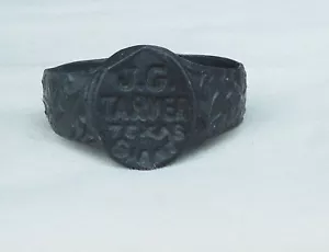 OLD CIRCUS SIDE SHOW SOUVENIR J G Tarver TEXAS GIANT RING t - Picture 1 of 5