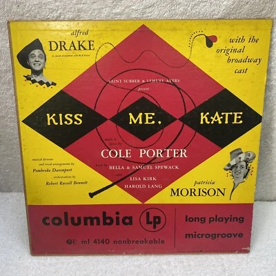 Alfred Drake and Patricia Morison - Kiss Me, Kate, Vintage 1949 Musical Vinyl LP — 第 1/4 张图片