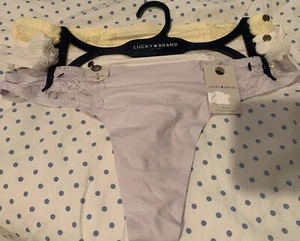 Lucky Brand Los Angeles Women's 3 Pair Pack Seamless Thong Panties Size Medium - Picture 1 of 8