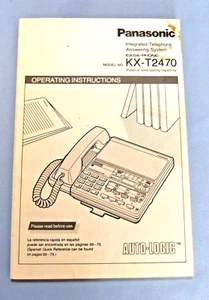 Sistema de contestador telefónico Panasonic modelo KX-T2470 manual de funcionamiento vintage - Imagen 1 de 3