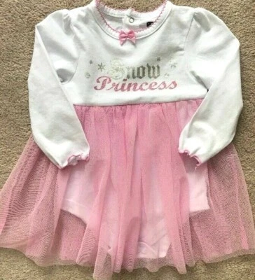 Bebé Niñas Bebé Glam Primavera Vestido Talla 9 M Princesa de la Nieve Foto 1 de 4