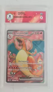 CHARIZARD EX (Full art) - Mew 151 - 2023 - gradata 8 - NM-MT - Foto 1 di 2