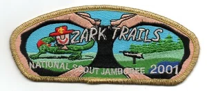 2001 National Jamboree Ozark Trails JSP, Gold-mylar Brd. (Staff), Mint! - Picture 1 of 1