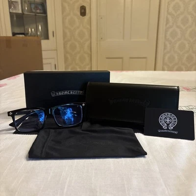 Chrome Style Cross Glasses Black/Silver *ANTI BLUE LENS* Can Negotiate !  - Image 1 of 4