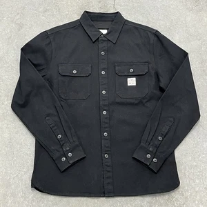 HUF Button Up Black Cotton Shirt Size M - Picture 1 of 3