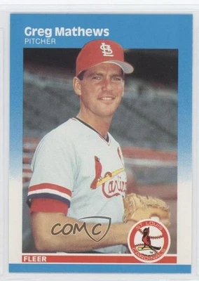1987 Fleer Greg Mathews #303 Rookie RC - Image 1 of 2