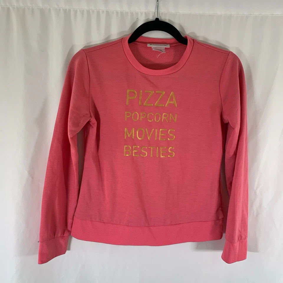 Свитер для девочек American Girl большой розовый попкорн фильмы принт пуловер с длинным рукавом - Изображение 1 из 4