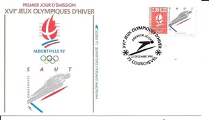 FRANCE 1990 FDC XVIe JEUX OLYMPIQUES D'HIVER SAUT YT 2674 ..... - Picture 1 of 1