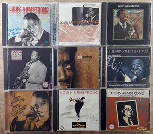 Louis Armstrong CD lot x 9 Rock 'N Roll Call Katanga Concert RCA Victor Hot Fiv - Picture 1 of 3