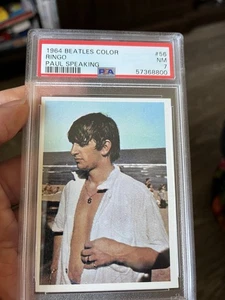 1964 BEATLES COLOR - RINGO - Paul Speaking #56 PSA 7 NM - Picture 1 of 2