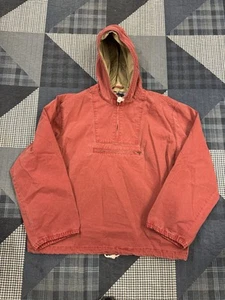 Vintage Y2K Old Navy Anorak Parka 1/4 Zip Up Red Faded Tech Gorpcore Jacket XL - Picture 1 of 6