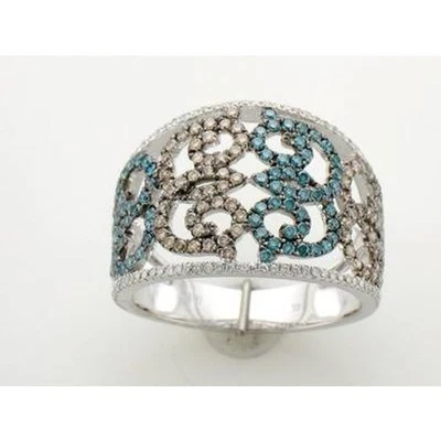 Anillo Le Vian Oro Blanco 14K G-H SI1 Chocolate Diamante 1.05 cts Talla 7 Foto 1 de 4