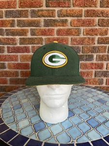 New Era Green Bay Packers Fitted Hat Size 7 3/8 - Picture 1 of 9