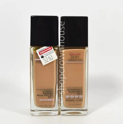2 Maybelline Fit Me Dewy + Smooth  Foundation SPF 18 #235 Pure Beige - Image 1 of 3