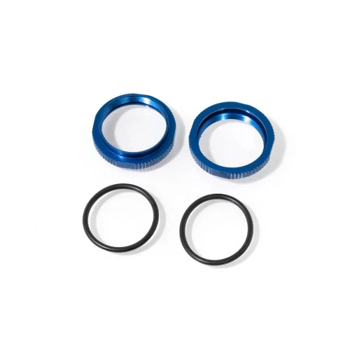 Tekno TKR6013BL– Shock Adjustment Collars (short, aluminum, Blue, 2pcs) - Image 1 of 1
