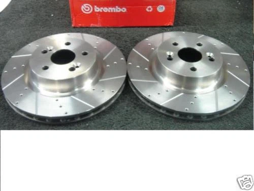 RENAULT CLIO 2.0 197 RS SPORT FRONT BRAKE DISC BREMBO CROSS DRILLED GROOVED - Image 1 of 1