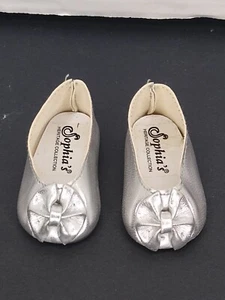 American Girl Sophia's Heritage Collection Doll Clothes Silver Dress Shoes - Picture 1 of 7