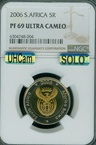 2006 SOUTH AFRICA 5 RAND NGC PF69 MAC UHCam SOLO FINEST SPOTLESS 1637 MINTED *  - Picture 1 of 2