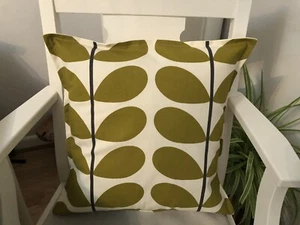 Handgefertigter Kissenbezug Orla Kiely Stiel olivfarben Druck Umschlag Rückenkanten 17 Zoll - Bild 1 von 4