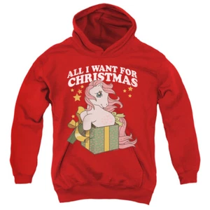 My Little Pony Kids Hoodie All I Want for Christmas Red Hoody - Picture 1 of 1