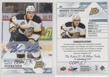 2018-19 Upper Deck CHL Auto Braden Schneider #84 Auto