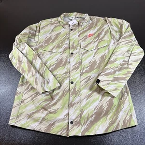Nike Military Camo Jacket Mens Extra Large Brown Green Full Zip Flap Pockets NEW - Picture 1 of 11