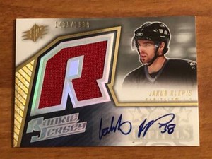 2005-06 SPx #243 Jakub Klepis JSY AUTO RC Capitals Hockey #'d 1435/1999
