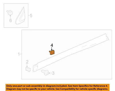 Retenedor de molduras basculante exterior HONDA OEM 91-23 Accord 91504SP1003 Foto 1 de 2