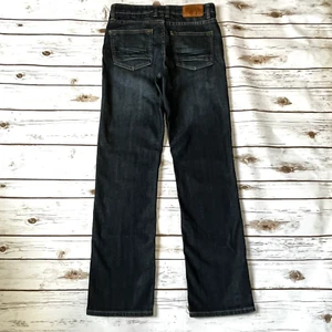 Buffalo David Bitton Jeans Boys Size 14 Dark Blue Wash Straight Denim Cotton 30" - Picture 1 of 9