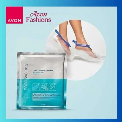 AVON FOOTWORKS EXFOLIATING FOOT MASK 2X20ML - Image 1 of 2