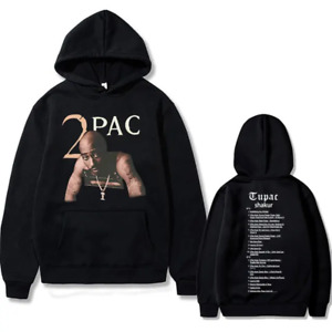 Fashion Hoodie Men Rapper Tupac 2Pac Women Cotton Sweatshirt Print Oversized Pul