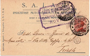 pb 84 - INDUSTRIE AUTOMOBILISTICE RODIGINE - Rovigo - Briefkarte - Bild 1 von 2