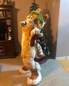 Lemonbrat lynx cat full digitigrade fursuit with extras - Picture 1 of 19