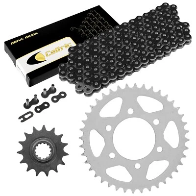 Black Drive Chain And Sprocket Kit for Kawasaki Ninja ZX-6R ZX600 1998-2002 - Image 1 of 4