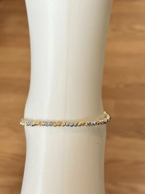 Stylish Anklet Handmade With Gold, Silver & Rose Gold Plated Diamond Cut Balls - Image 1 of 2